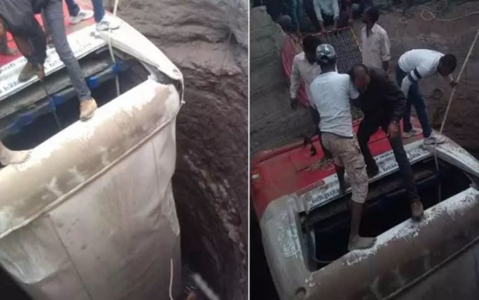 Avtobus avto-rikşa ilə toqquşduqdan sonra quyuya düşdülər: 26 ölü, 32 yaralı - FOTO