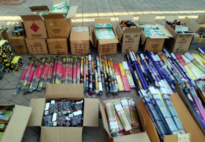 Polis Xırdalanda partlayıcı pirotexniki vasitələr aşkarlayıb