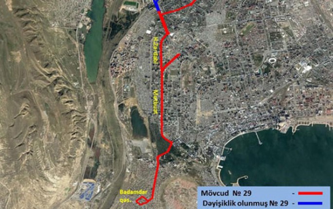 Bu avtobusun da yolu dəyişdi