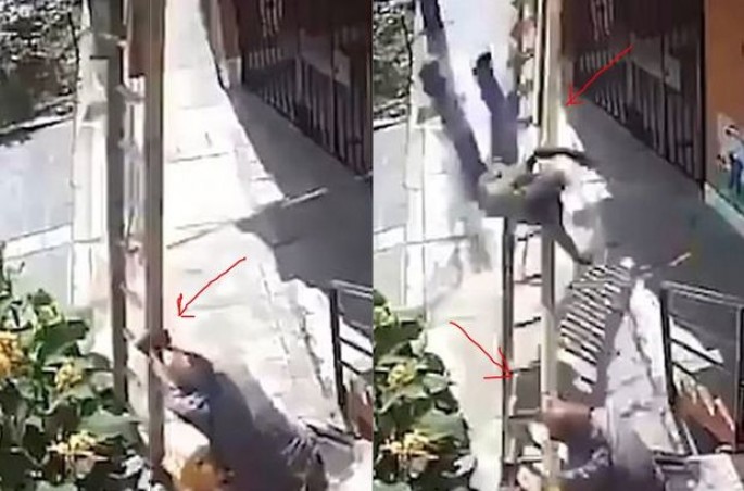 Əlil qoca yolunu kəsəni belə cəzalandırdı - VİDEO