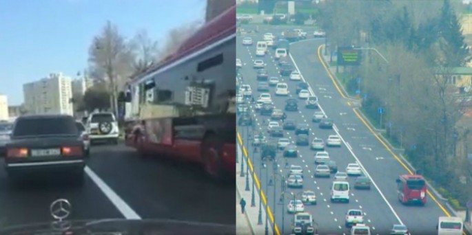 Sürücülər Bakıda hamını sevindirən bu mənzərəyə son qoydu - VİDEO