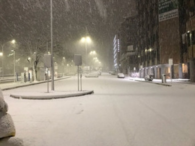 Romada anomal sayılan güclü qar yağıb