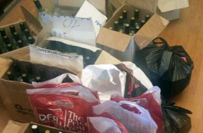 Avtomobildən külli miqdarda araq müsadirə olundu