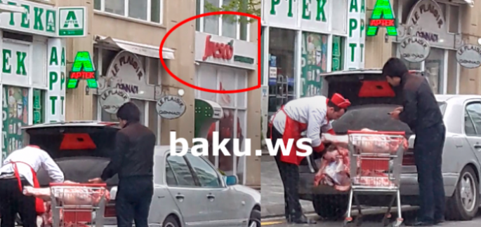 Məşhur supermarketin qarşısında - İYRƏNC MƏNZƏRƏ - VİDEO