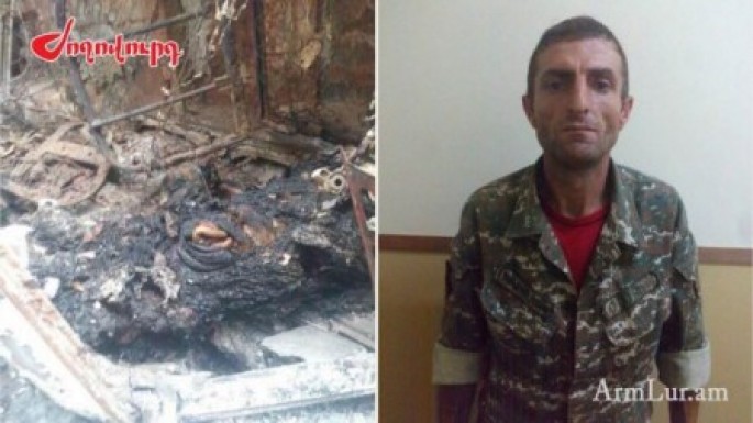 Erməni hərbçidən qeyri-insani hərəkət - Maşında kül oldu - FOTOLAR