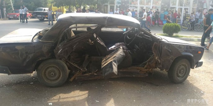 İmişlidə yol qəzası baş verib, xəsarət alan var  - FOTO