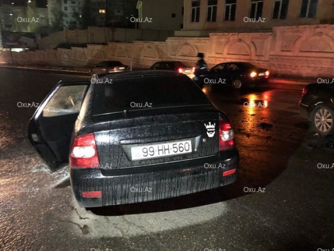 Bakıda qəza törədən sürücünün hər iki ayağı sındı  - FOTO - VİDEO