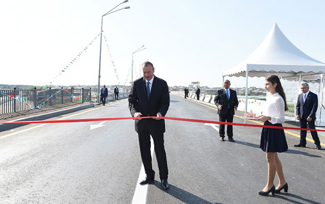 Prezident yenidən qurulan yolların açılışında iştirak edib - FOTO