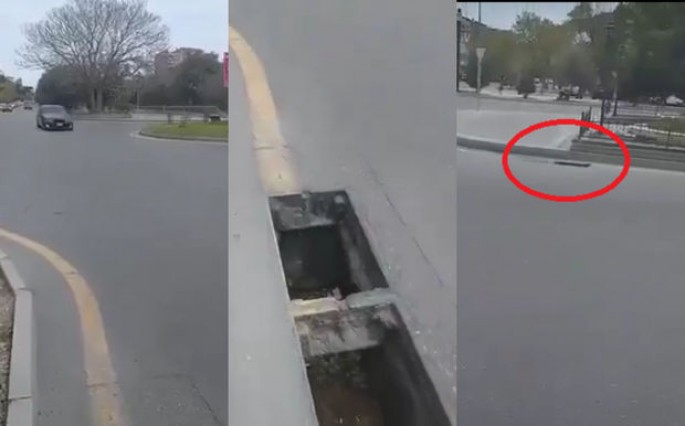 Küçələrdə yağış barmaqlıqları oğurlanır - VİDEO