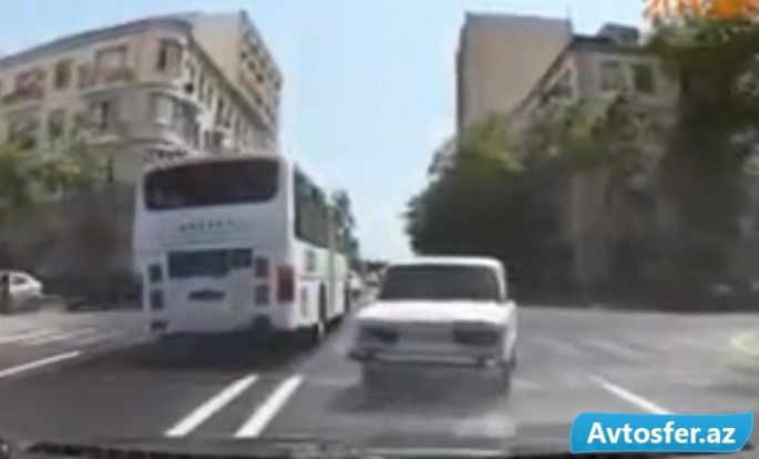 Bakıda "avtoş"luq edən avtobus sürücüsündən DYP-yə şikayət - VİDEO