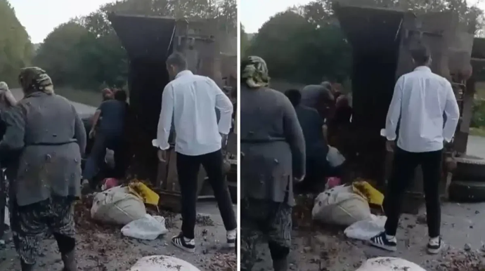 Türkiyədə traktorun qoşqusu aşdı, 11 nəfər yaralandı 