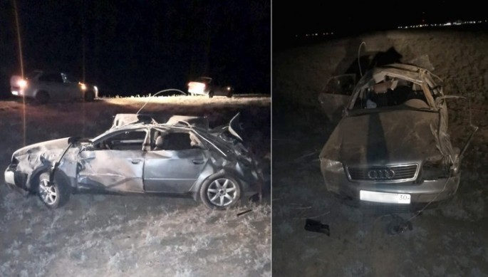 Döngədə idarəetmədən çıxan “Audi” aşdı; 4 nəfər öldü - FOTO