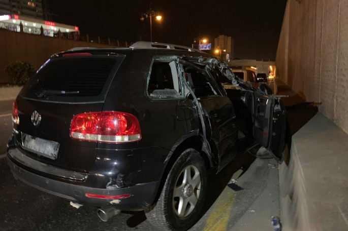 Bakıda yük maşını qəzaya səbəb olub, xəsarət alan var - VİDEO