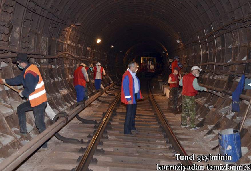 Bakı metrosunda korroziyaya qarşı yeni üsullardan istifadə edilir - FOTO