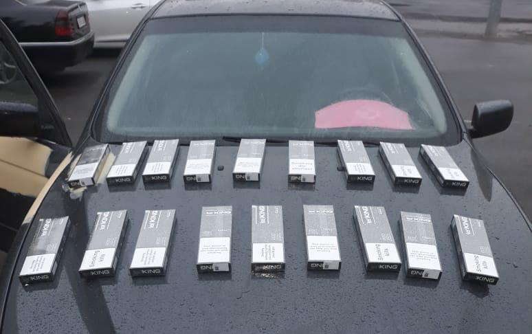 Avtomobildən 3600 ədəd siqaret aşkarlandı - FOTO