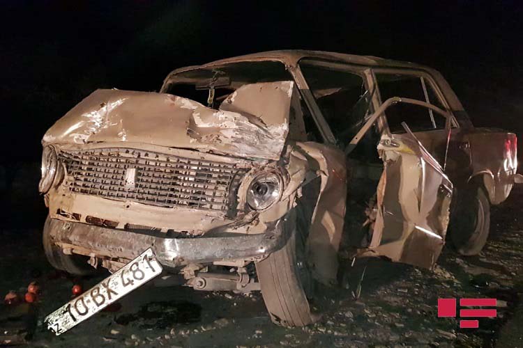 Göyçayda iki "011" toqquşdu - Sürücülərdən biri öldü - FOTO