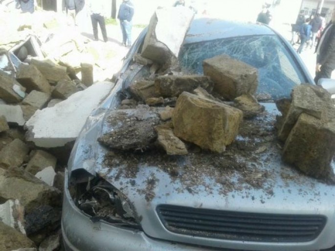 Bakıda bina uçdu, avtomobillər dağıntılar altında qaldı – VİDEO