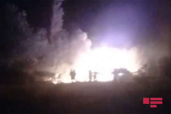 DYP postu yaxınlığında yanğın - VİDEO