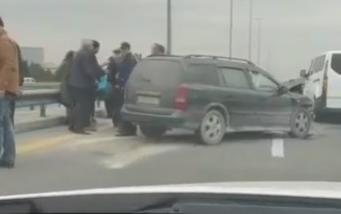 Aeroport yolunda qəza  - VİDEO