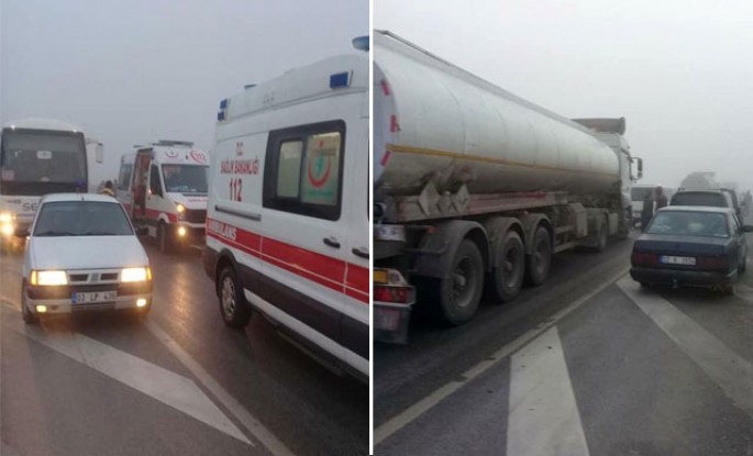 10 avtomobilin iştrakı ilə zəncirvari yol qəzası – 13 yaralı