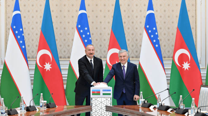 İlham Əliyev və Mirziyoyev yeni layihələrin açılışında iştirak etdilər  - FOTO