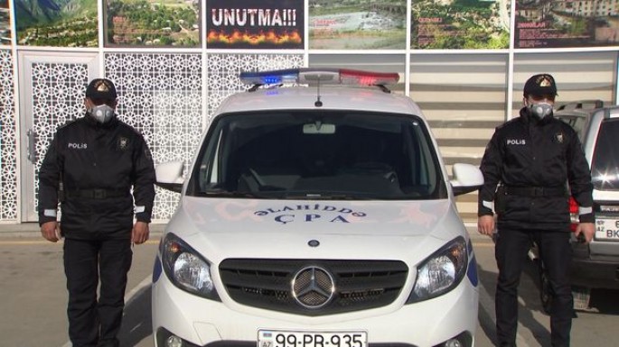 Azərbaycanda iranlı sürücülər polisin müşayiəti ilə hərəkət edirlər  - FOTO