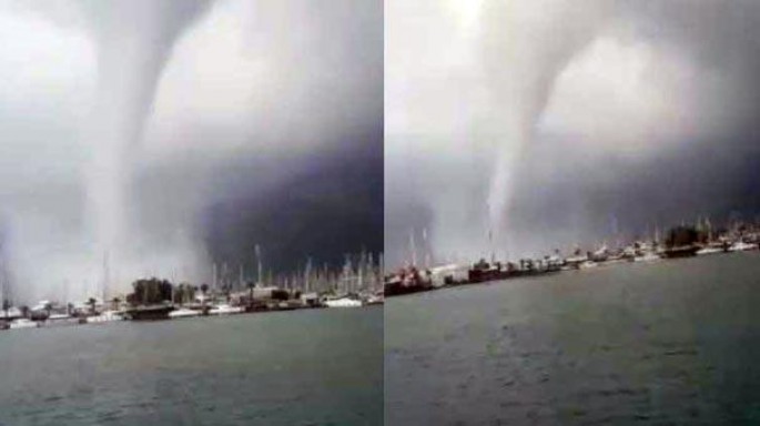 Fırtına dənizin "altını üstünə çevirdi"