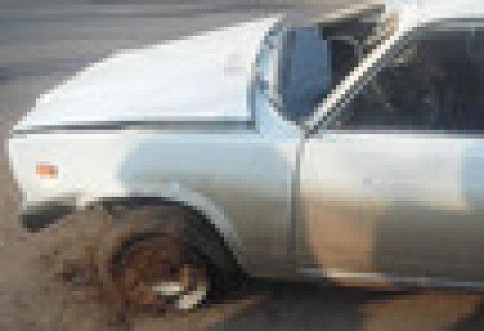 Cəlilabadda avtomobil aşdı  - FOTO