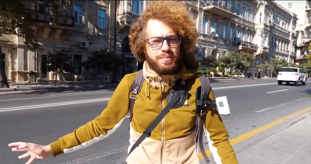 Xarici bloggerin BNA-ya "piyada zolağı" iradı - VİDEO