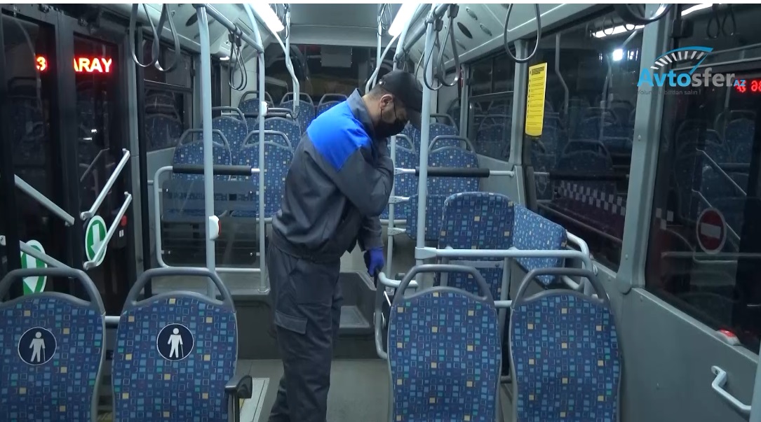 BNA-nın nəzarəti ilə daşıyıcı şirkətlər dezinfeksiya işlərini davam etdirir - VİDEO