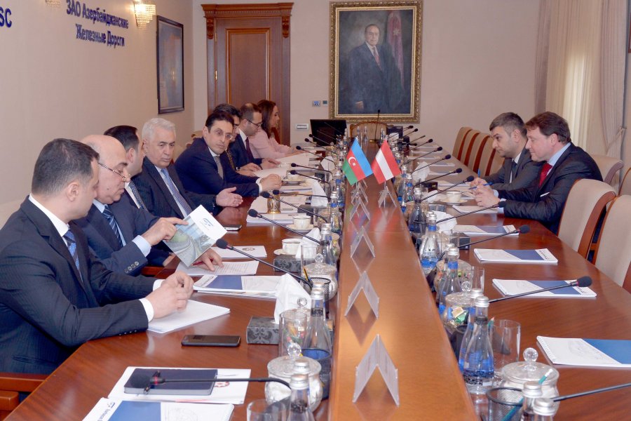 Avstriya şirkəti Azərbaycanın dəmir yollarından istifadə etmək istəyir - FOTO