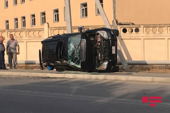 Mingəçevirdə yol qəzası: 3 yaralı - FOTO
