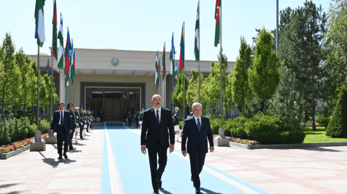 Daşkənddə Prezident İlham Əliyevin rəsmi qarşılanma mərasimi olub  - FOTO