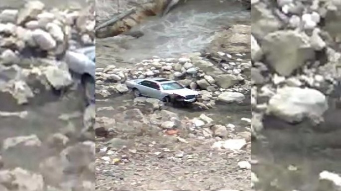 Quba-Xınalıq yolunda avtomobil dərəyə aşdı - VİDEO