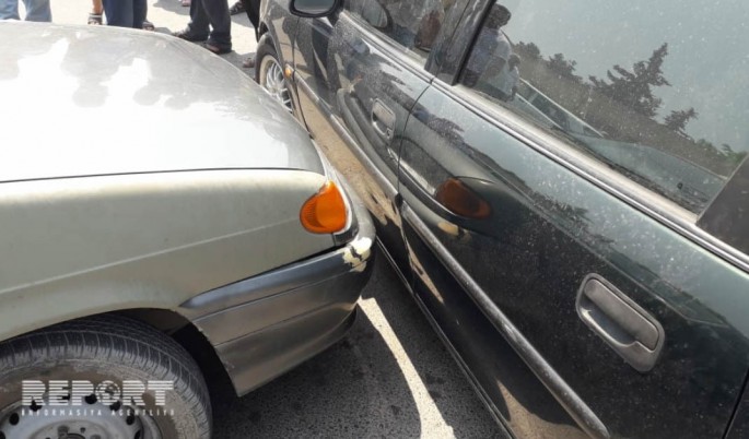 Kürdəmirdə zəncirvari yol qəzası olub - FOTO