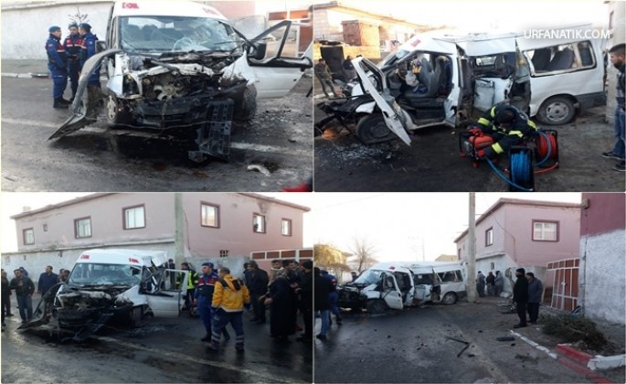 Mikroavtobus divara çırpıldı: 2 ölü, 16 yaralı - FOTO