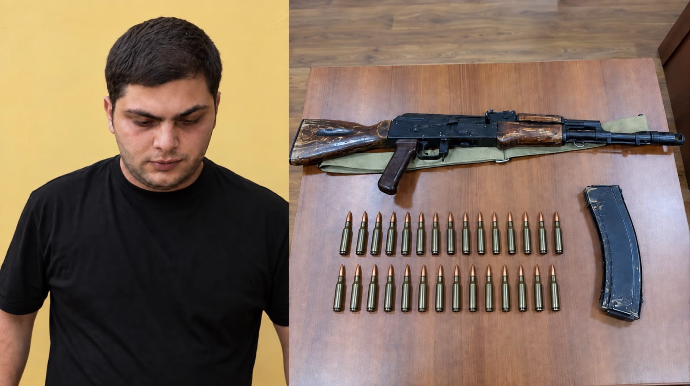 Bərdədə "kalaşnikov" və patronlar aşkarlandı 