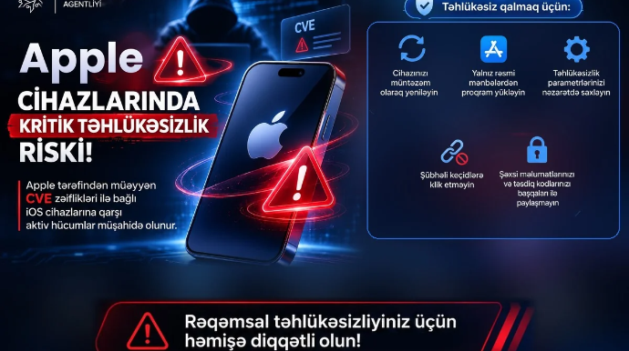 "Apple" istifadəçilərinin hesabları kütləvi şəkildə ələ keçirilir - MKA 