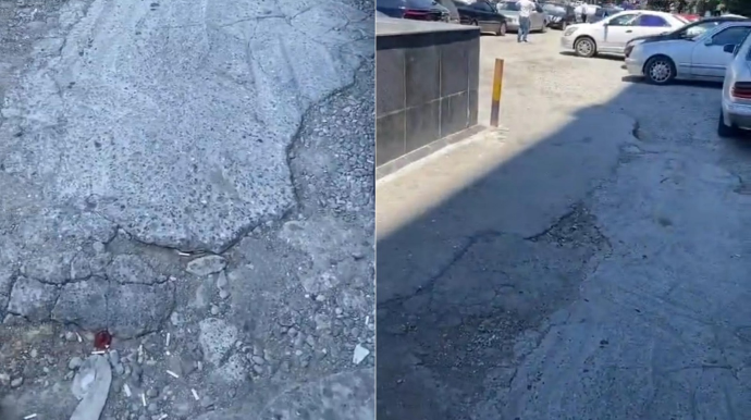 Metronun çıxışındakı bərbad səki təhlükə yaradır – ŞİKAYƏT – VİDEO