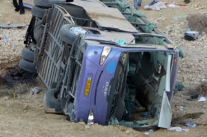 Zəvvarları aparan avtobuslar toqquşdu: 8 ölü, 30 yaralı var