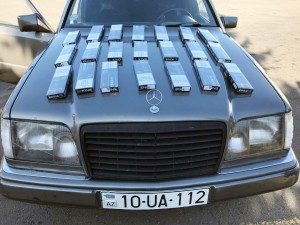 "Mercedes" və "Opel”dən qanunsuz 7200 ədəd siqaret aşkarlanıb - FOTO