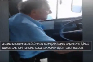 Bakıda avtobus sürücüsü baş kəsməklə hədələdi