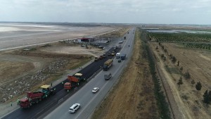 Bakı-Gürcüstan yolunun Hacıqabul-Ələt hissəsinin təmirinə başlanılıb - FOTO