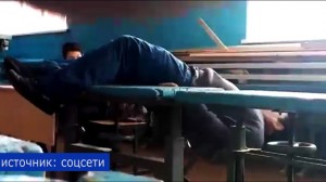 7 nömrəli məktəbdə sərxoş müəllim şagirdlərə dərs keçmək istədi - VİDEO