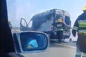 Bakı-Astara yolunda yük avtomobili yanıb - FOTO