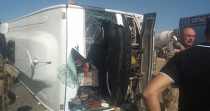 Sərnişin avtobusu aşdı: 4-ü ağır olmaqla, 29 nəfər yaralanıb - VİDEO