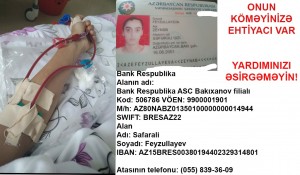 Onun sizin köməyinizə ehtiyacı var!