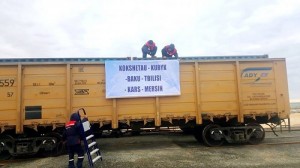 Bakı-Tbilisi-Qars-la gedəcək ilk yük qatarı artıq Kurık limanındadır