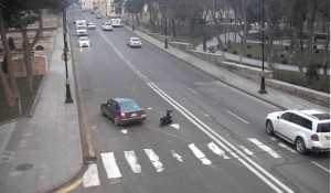 Bakıda piyada keçidində DƏHŞƏTLİ piyadavurma - VİDEO (+16)