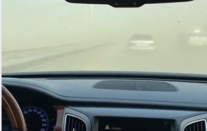 Bakının girişində güclü toz dumanı müşahidə olunur - VİDEO